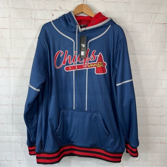 New Kansas City Chiefs Harrison Butker Thick Fleece Sweatshirt Mens XL Rare - Picture 1 of 12